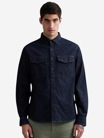 REPLAY Regular fit Button Up Shirt '6.5 OZ DEEP BLUE DENIM M4124 .000.860 B04' in Blue: front
