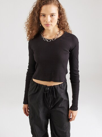 Nasty Gal Shirt in Zwart: voorkant