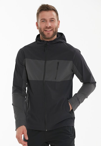 ENDURANCE Athletic Jacket in Black: front