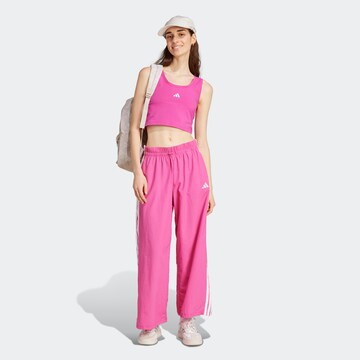 ADIDAS SPORTSWEAR Wide leg Sports trousers 'Essentials' in Pink