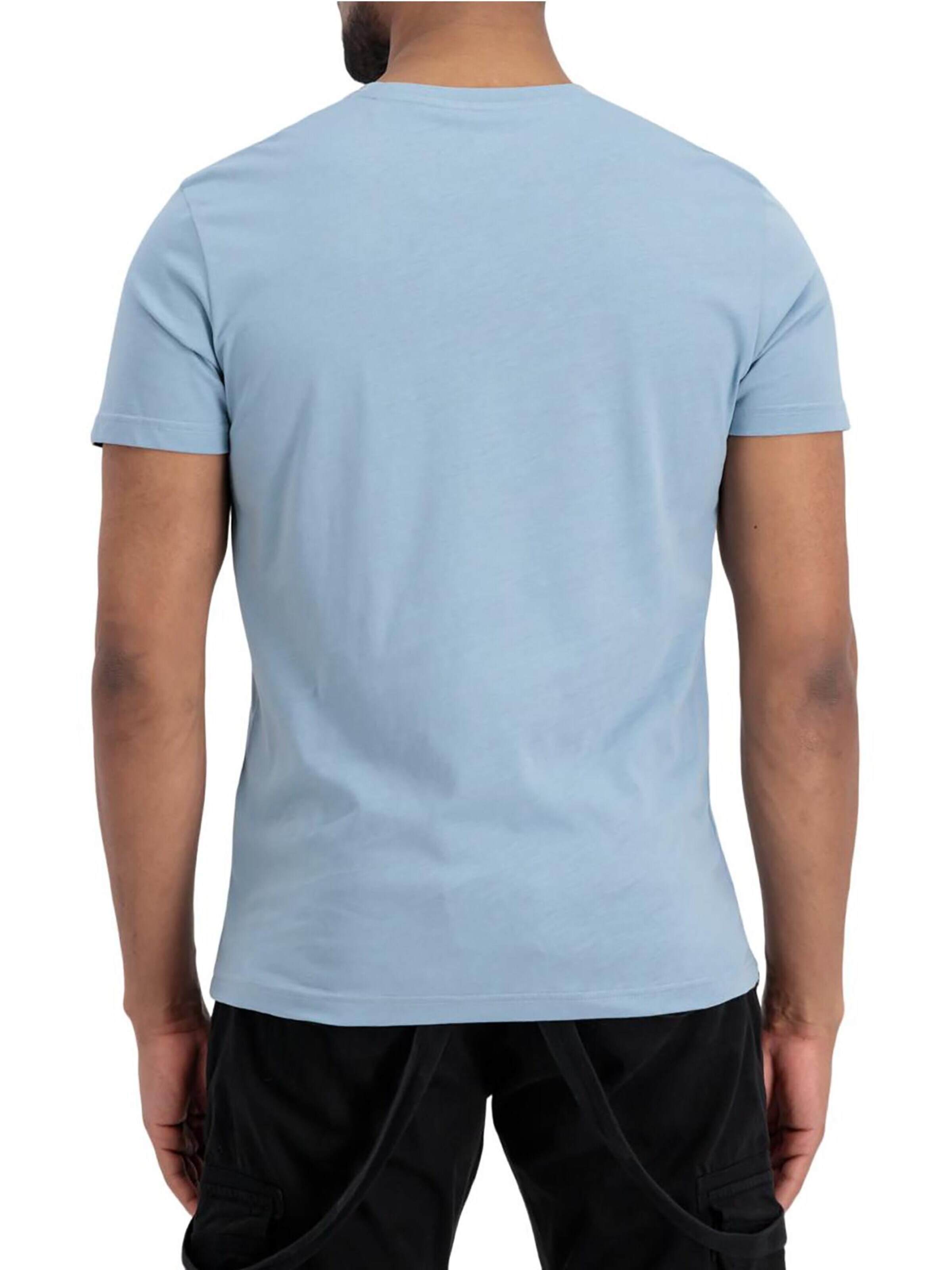ALPHA INDUSTRIES Shirt 'Basic Logo' in Blue