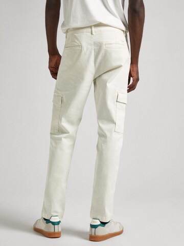Pepe Jeans Slim fit Cargo trousers 'Cargo Twill' in White
