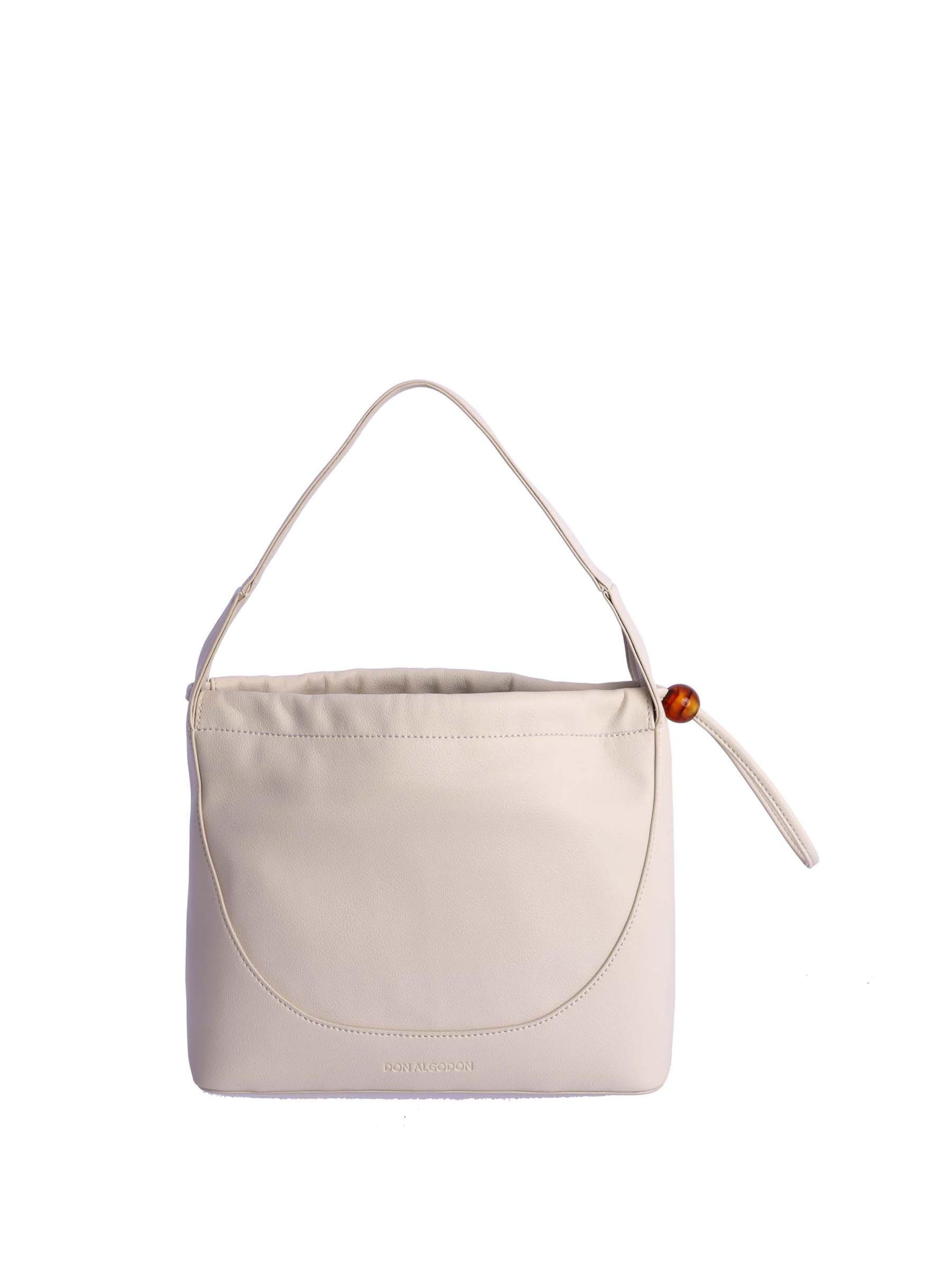 Don Algodon - Bolso de hombro 'Bolso de hombro para mujer DON ALGODON Verai de piel sintética con cremallera' en blanco: frente