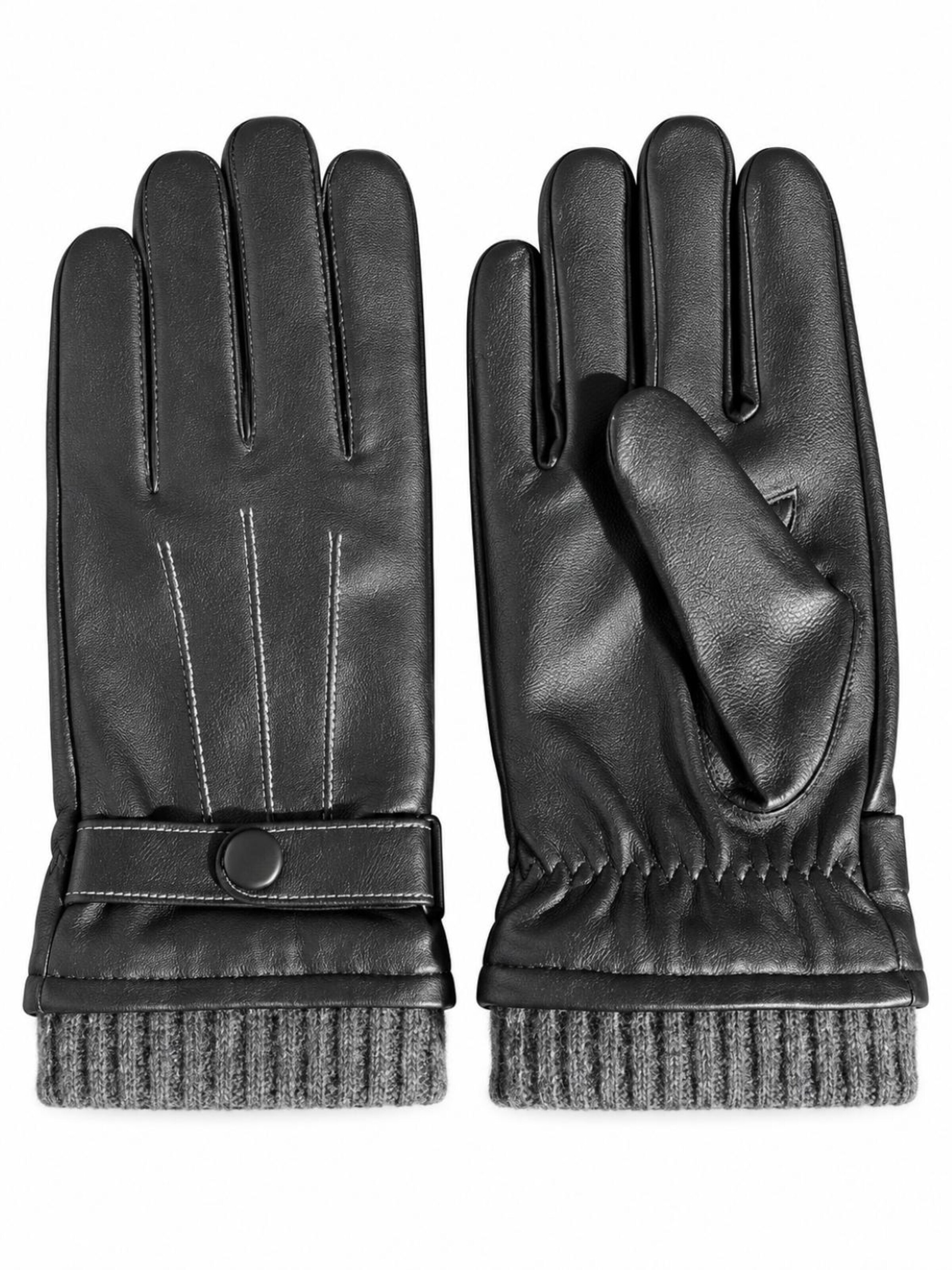Alster Herz Prstové rukavice 'UNTER DEN LINDEN' – černá: přední strana