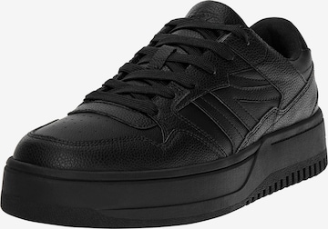 Pull&Bear Platform trainers in Black: front