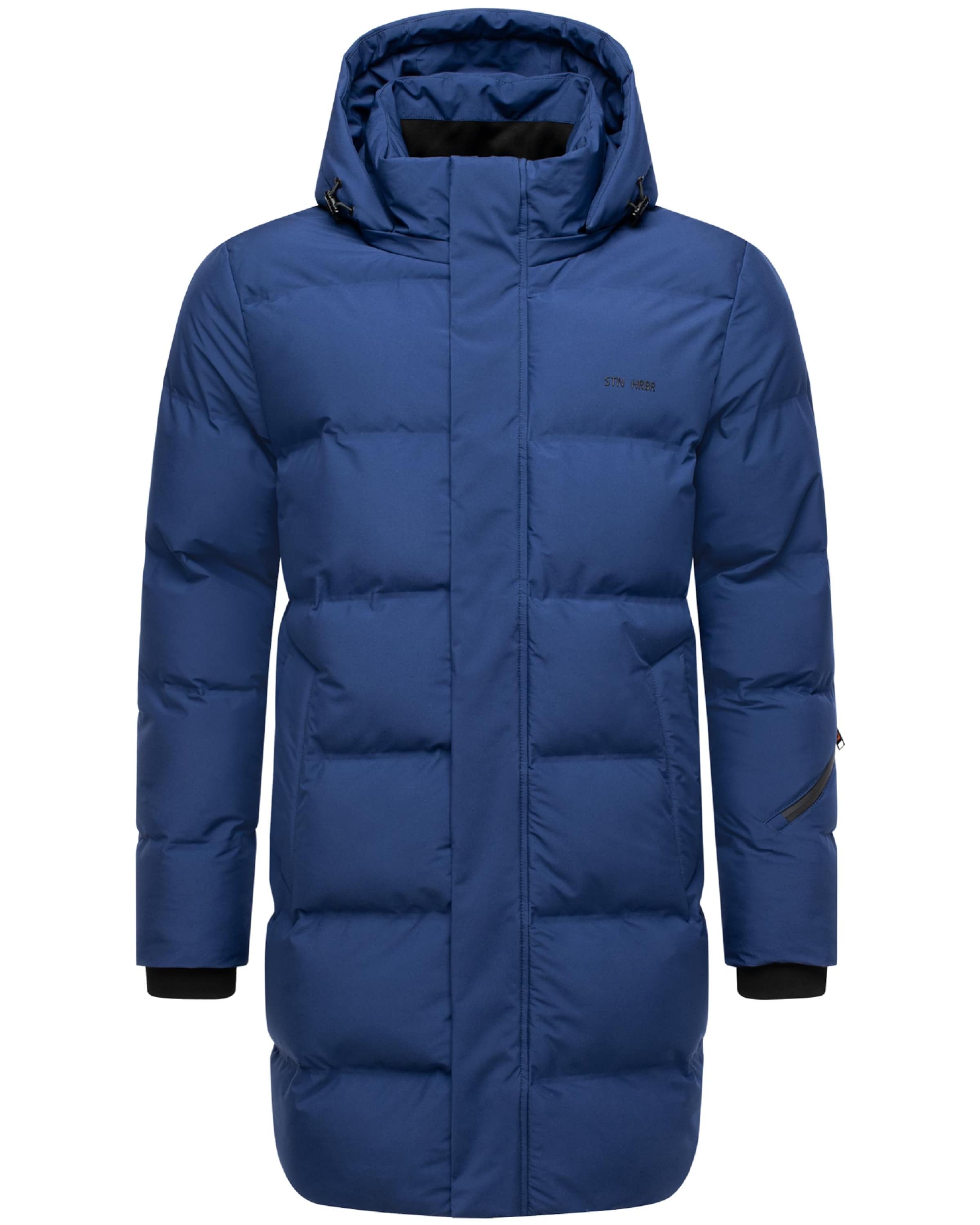 STONE HARBOUR Talvemantel 'Thadeek XX', värv sinine: eest vaates