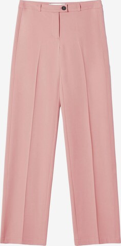 Bershka Trousers with creases in Pink: front