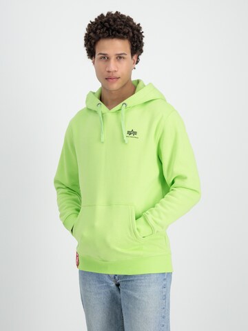 Regular fit Felpa di ALPHA INDUSTRIES in verde: frontale