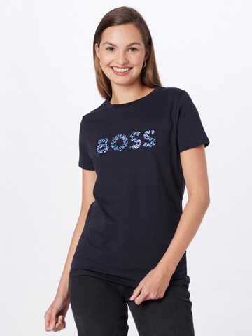 BOSS Shirt 'Elogo' in Blue: front