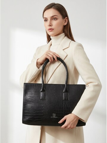 Shopper 'Borsa Shopper Elena Bruno Magli Eco-Pelle Coccodrillo Zip' di Bruno Magli in nero