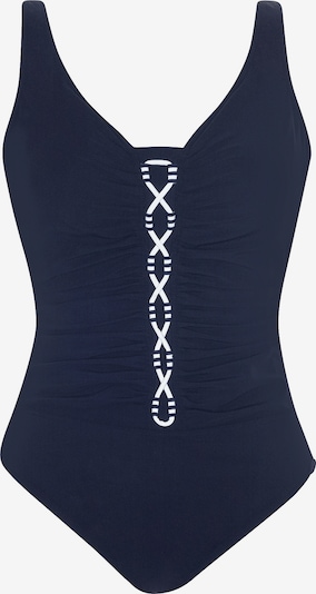 SUNFLAIR Badeanzug in dunkelblau / weiß, Produktansicht