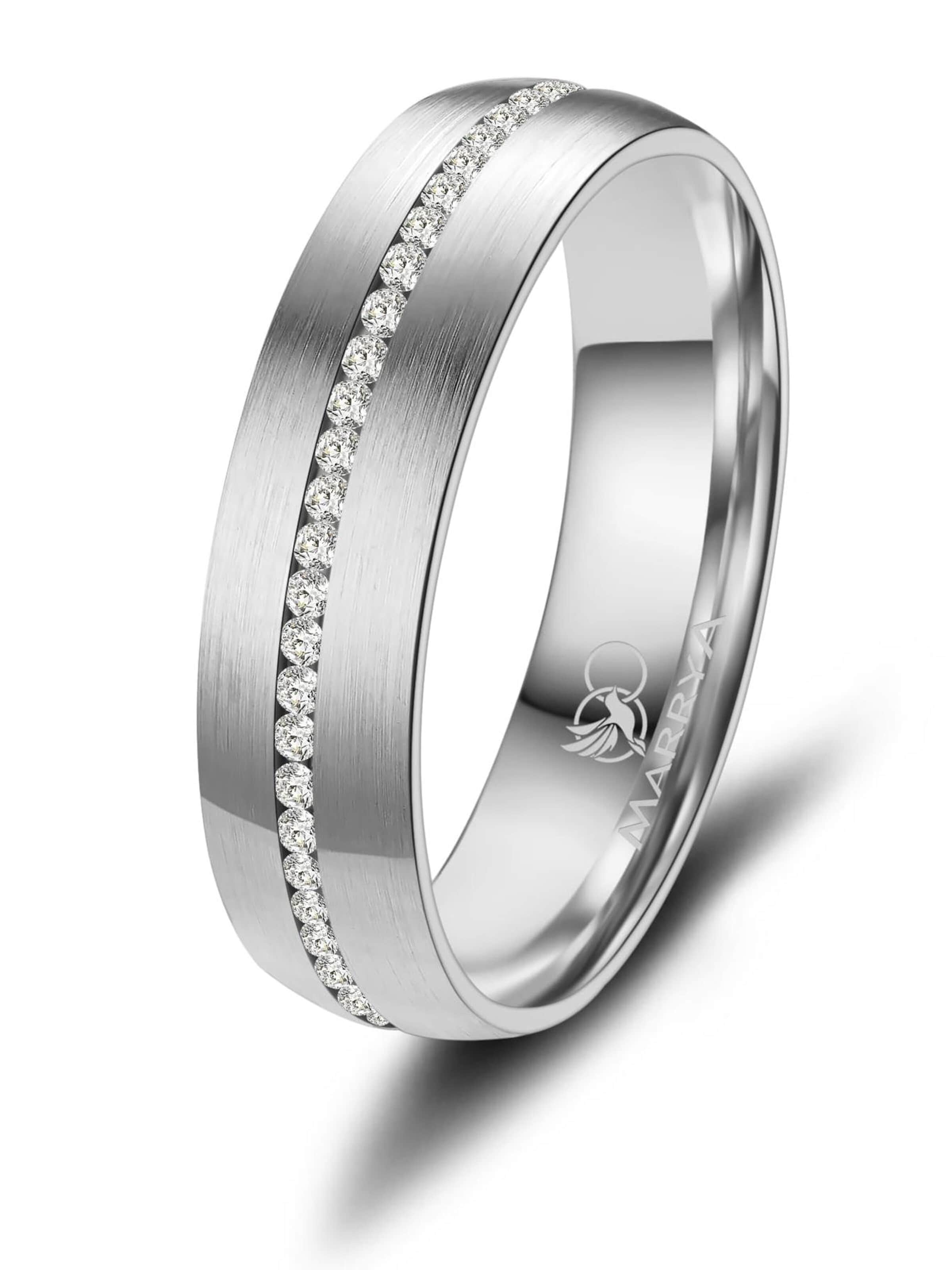 MARRYA Ring 'MARRYA ES-25 Ehering aus Edelstahl - Silberfarben' i silver