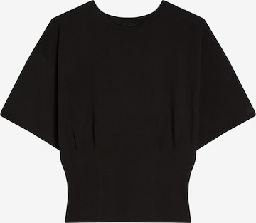Maglietta 'EFECTO CORSE' di Bershka in nero: frontale