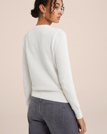 WE Fashion Knit cardigan in White