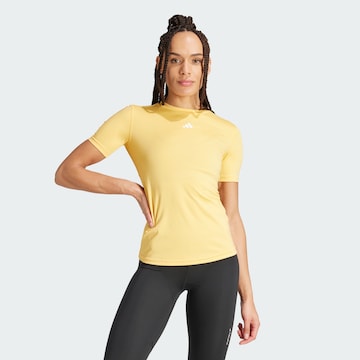 T-shirt fonctionnel ADIDAS PERFORMANCE en jaune : devant