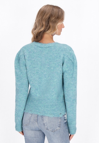 IZIA Gebreid vest 'Fashion Look' in Blauw