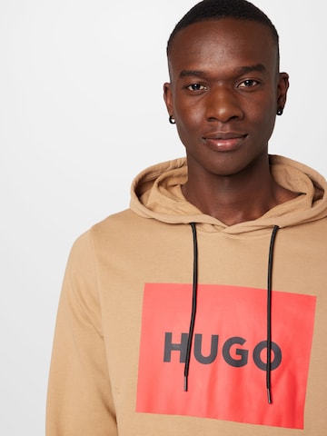 HUGO Red - Sweatshirt 'Duratschi' em bege