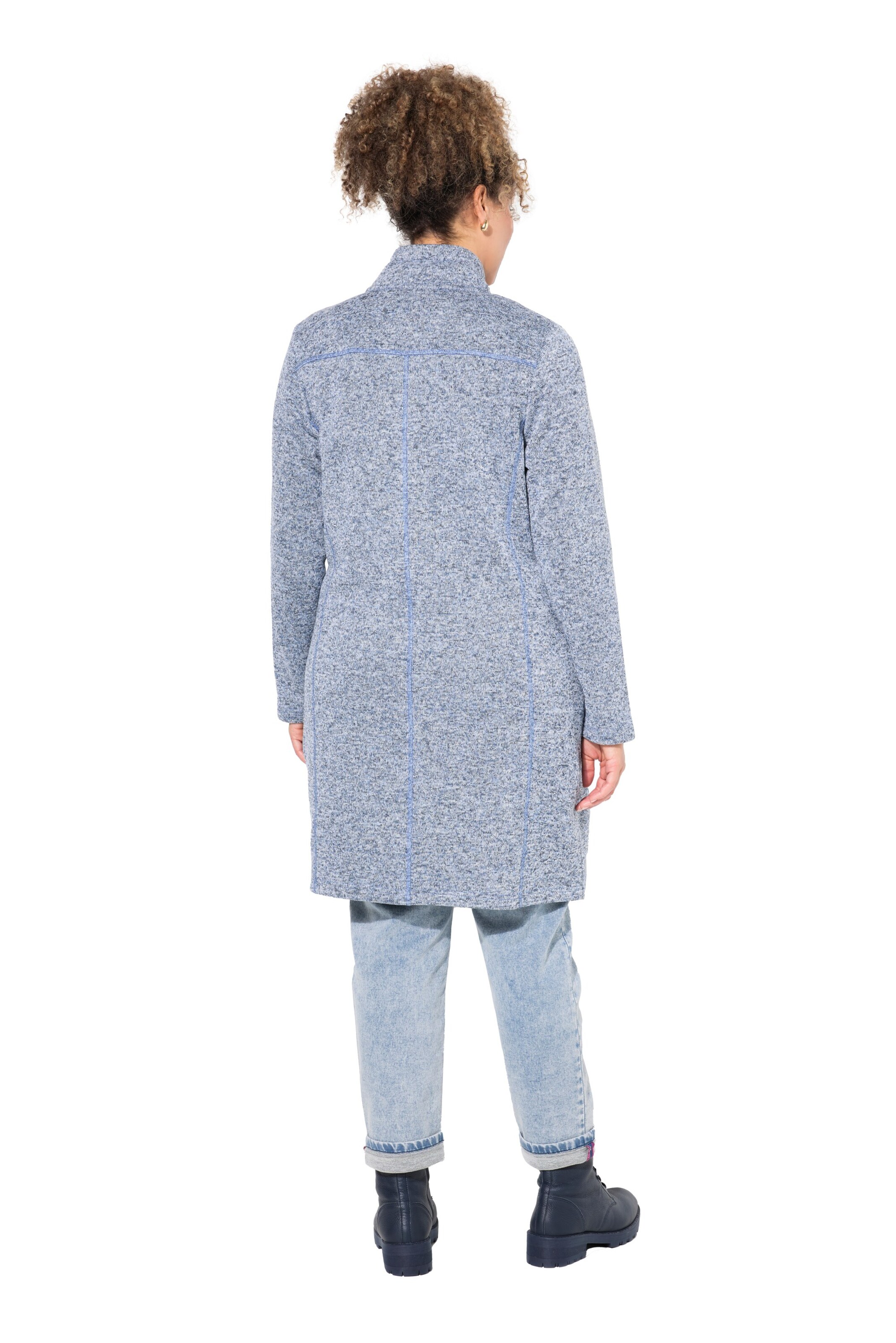 Ulla Popken Sweatjacke in Blau