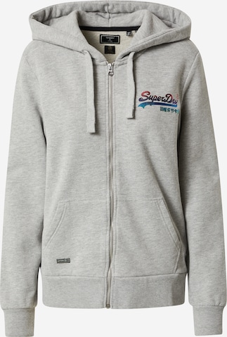 Superdry Sweatjacke 'Rainbow' in Grau: predná strana