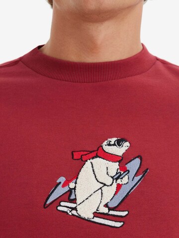 WESTMARK LONDON Sweatshirt 'Cartoon Ski' in Rood