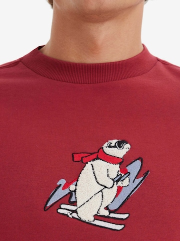 WESTMARK LONDON Sweatshirt 'Cartoon Ski' in Rot