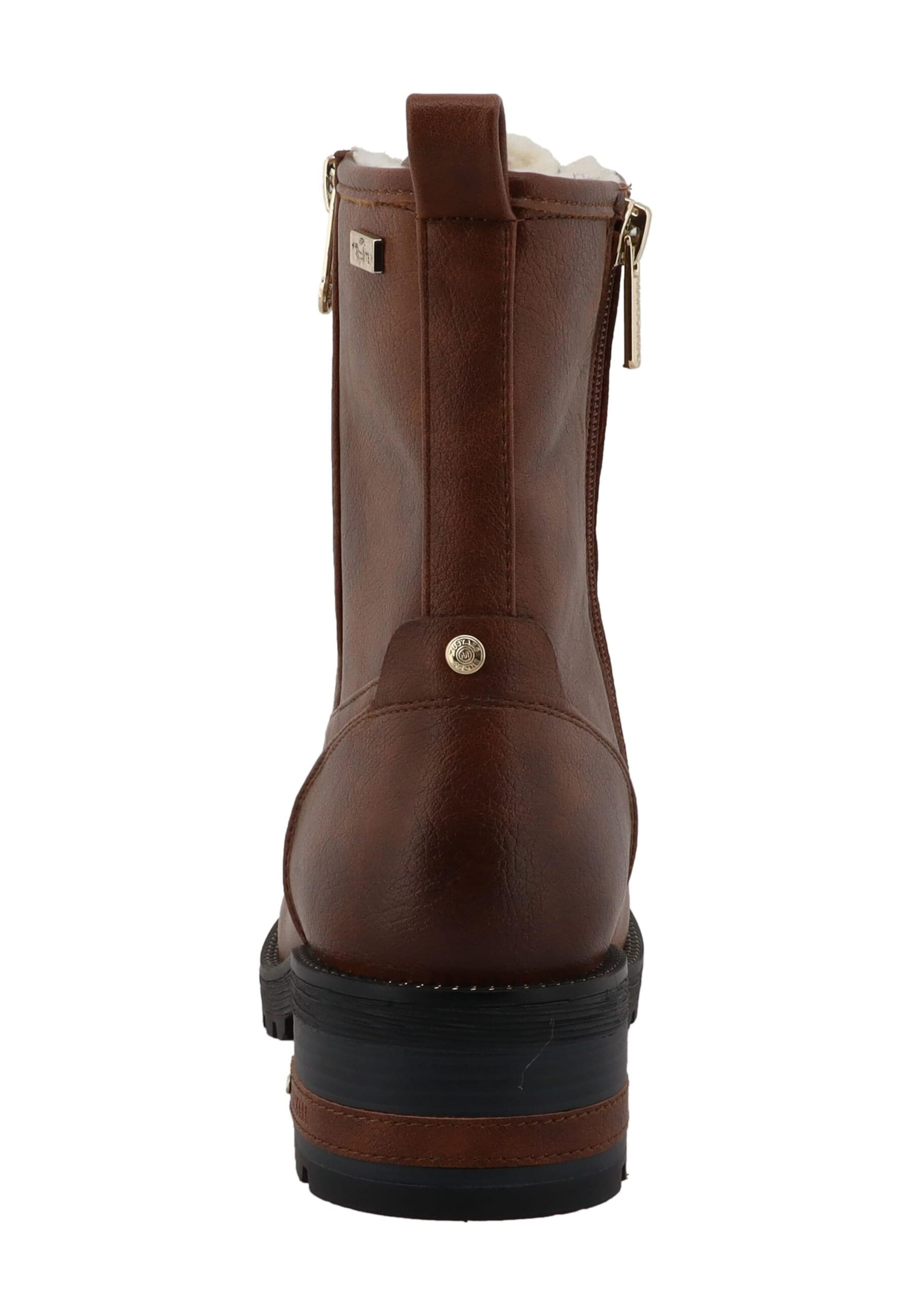 MUSTANG Stövlett med snörning 'Haukea' i brun