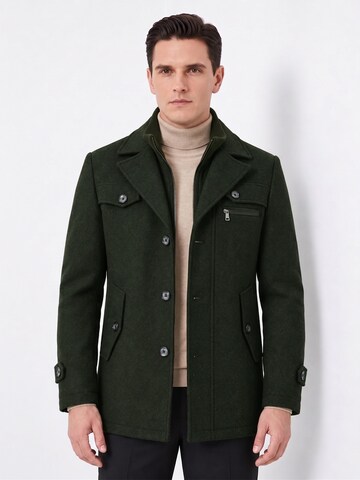 ALLTHEMEN Winterjas 'Mantelatem' in Groen: voorkant