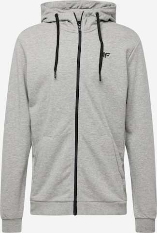 4F Sports sweat jacket in Grey: front