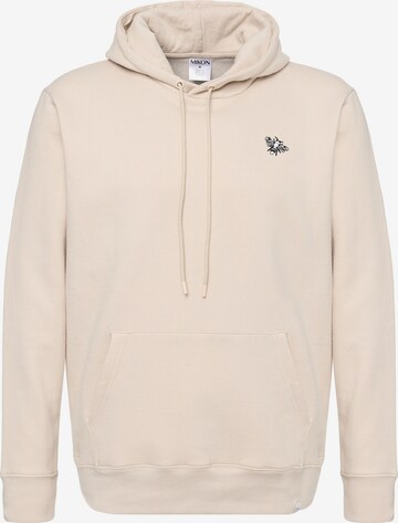 Mikon Sweatshirt 'Fliege' in Beige: voorkant