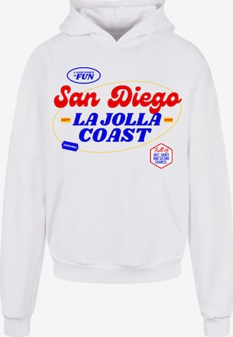 Sweat-shirt 'San Diego' F4NT4STIC en blanc : devant
