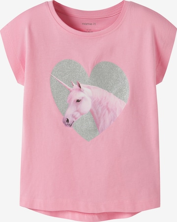 Tricou 'NMFVOTIA' de la NAME IT pe roz: față