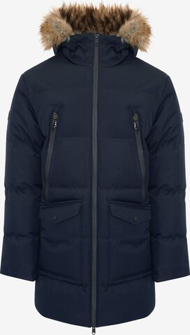 Threadbare Winterjas 'Renfield' in Blauw: voorkant