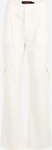 Misspap Boot cut Pleat-front trousers in White: front