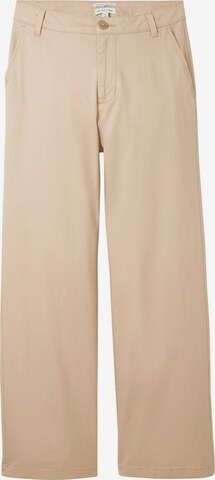 TOM TAILOR Wide leg Pants in Beige: front