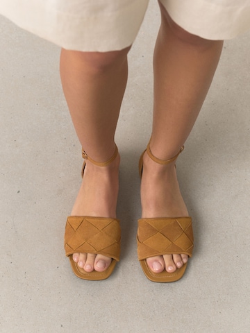 Next Strap Sandals in Brown