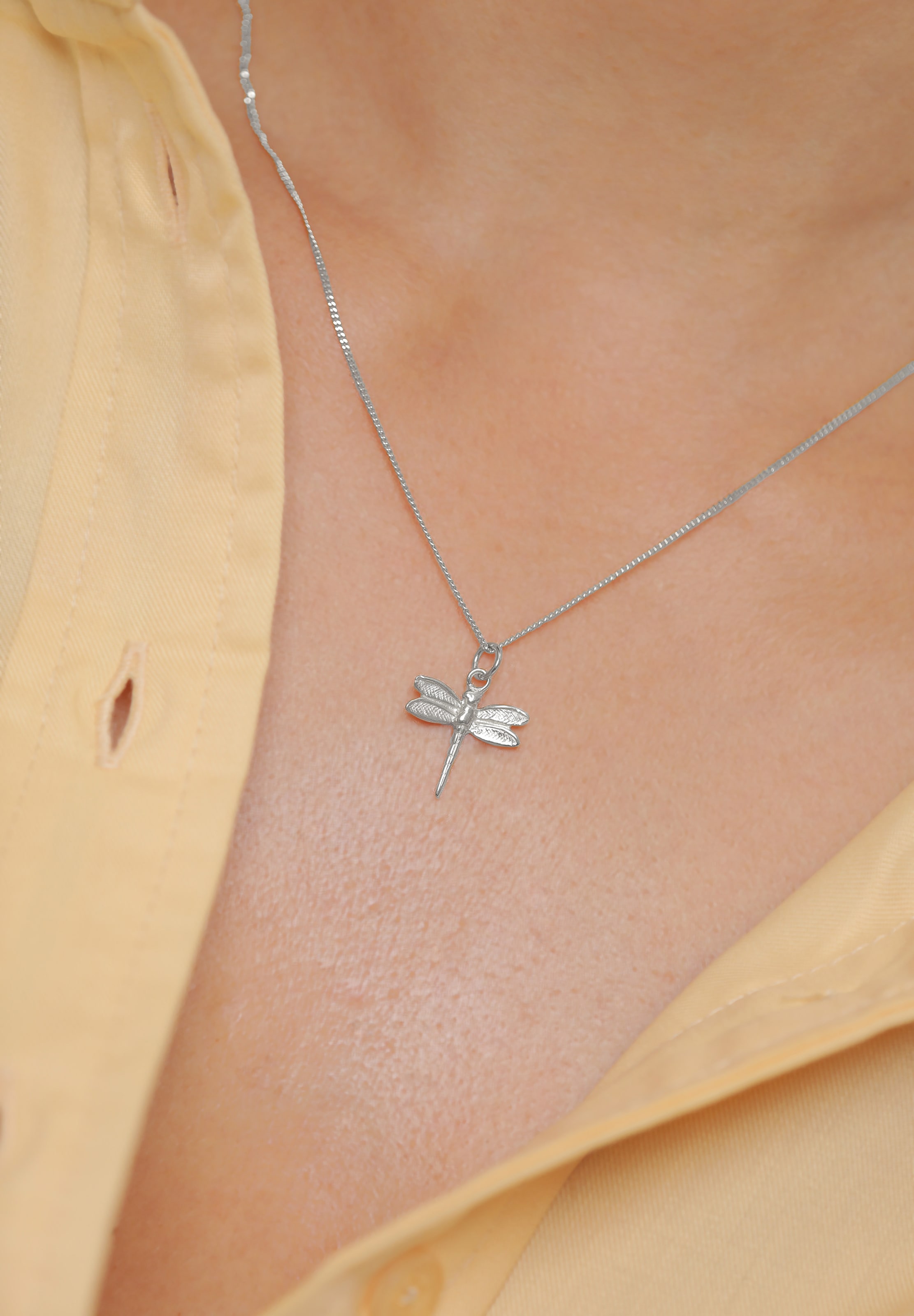 ELLI Necklace 'Libelle' in Silver: front