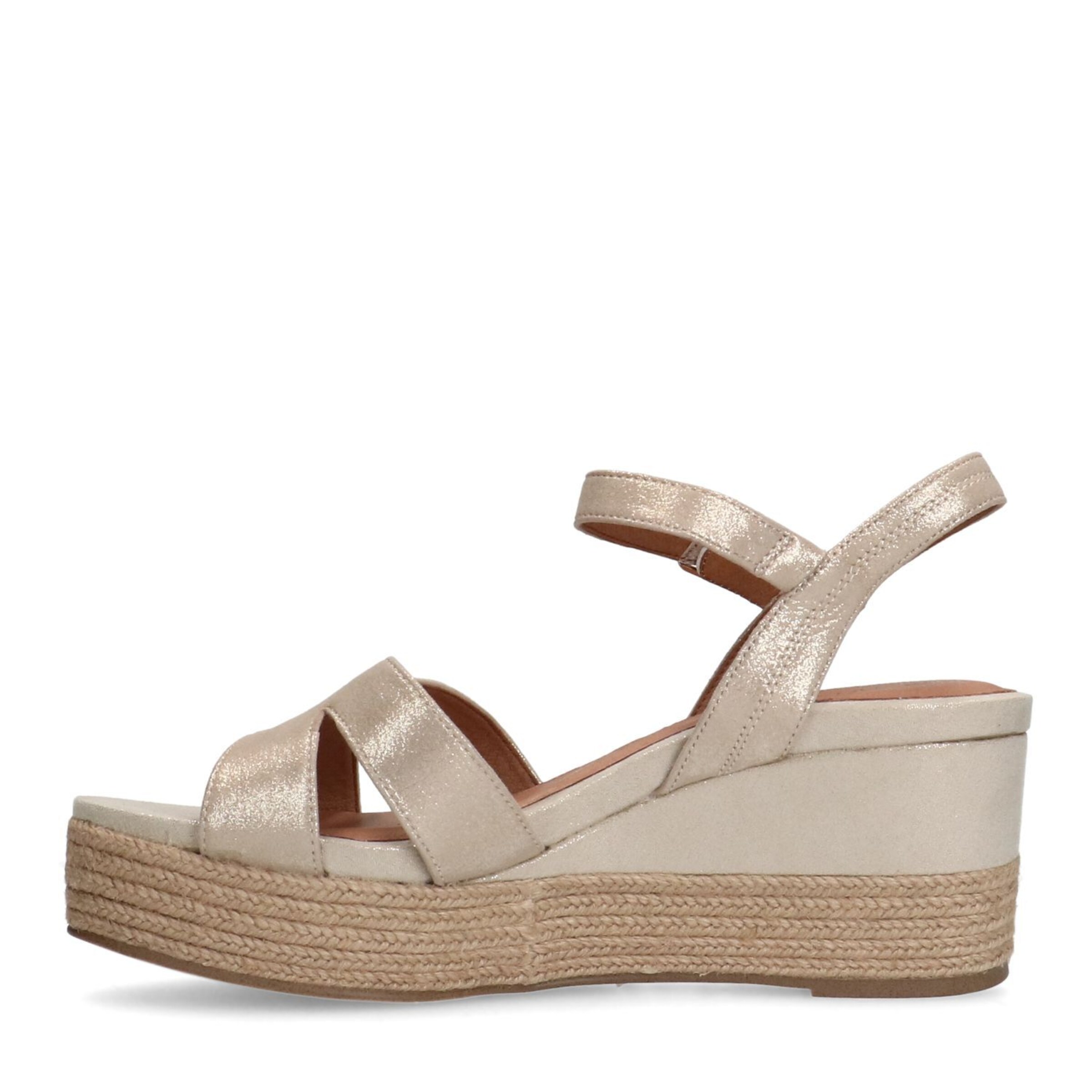 Sandales à lanières no stress en or