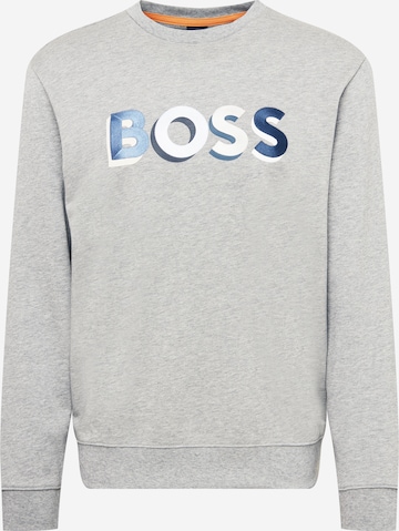 Felpa di BOSS Orange in grigio: frontale