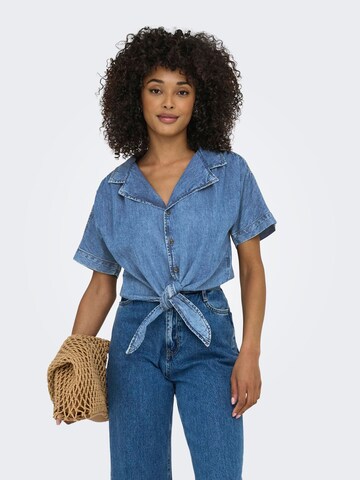 ONLY Blouse 'ONLPaula' in Blauw: voorkant