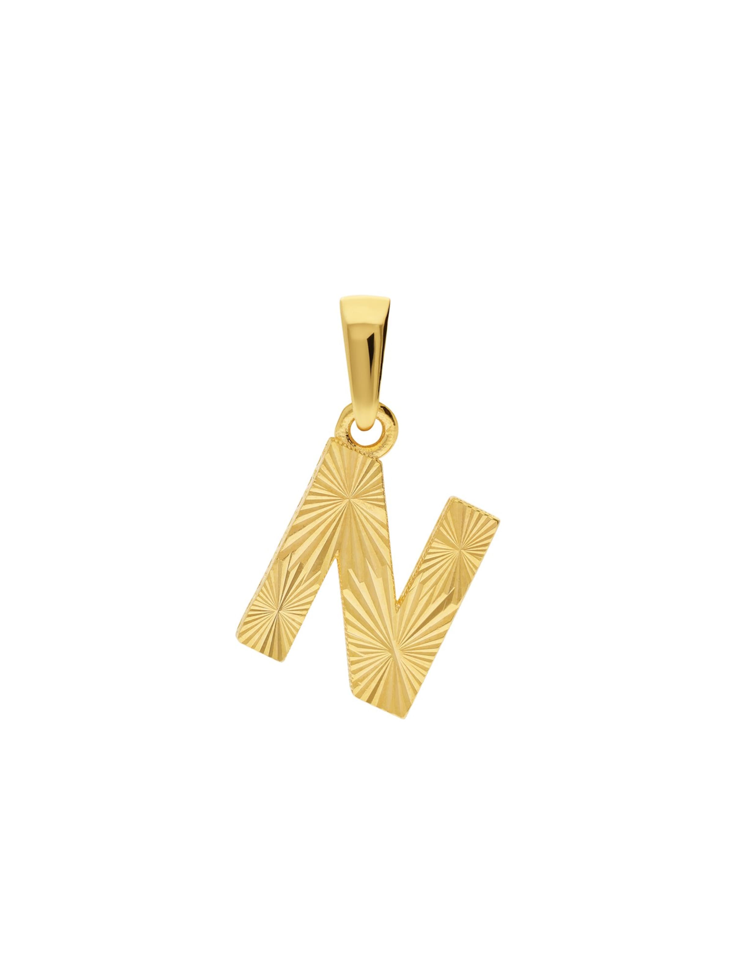 Lucardi Anhänger 'Klassisch' in Gold: Vorderseite