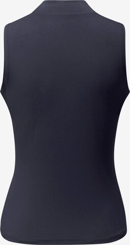 CURARE Yogawear Sports Top 'Stand Up Collar' in Blue