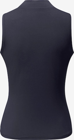 CURARE Yogawear Sports Top 'Stand Up Collar' in Blue