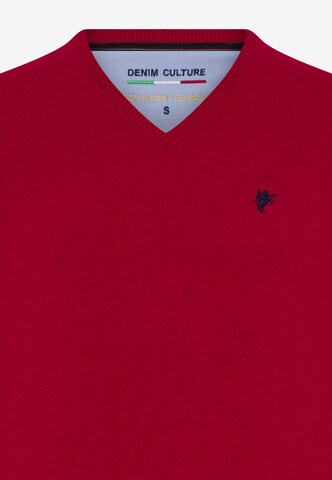 DENIM CULTURE Sweter 'Vincent' w kolorze czerwony