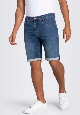 MAC Slimfit Shorts in Blau