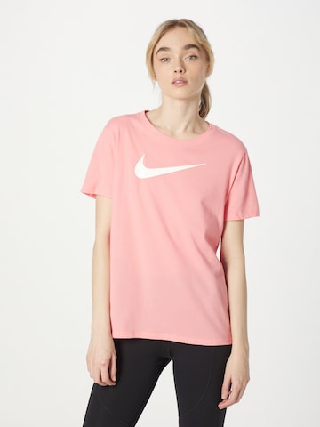 NIKE Performance shirt 'Swoosh' in Pink: front