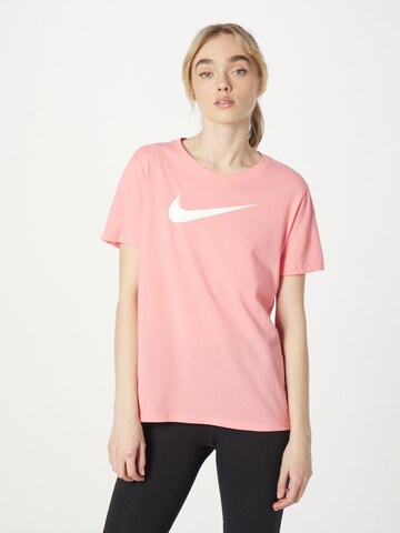 T-shirt fonctionnel 'Swoosh' NIKE en rose : devant