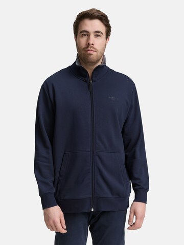 TOM TAILOR Men + Sweatjacke in Blau: Vorderseite