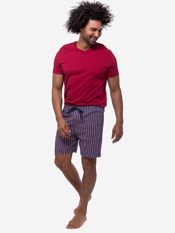 Mey Pyjama kurz 'Graphic Stripes' in Rot