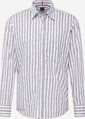 BOSS Orange Regular fit Button Up Shirt 'Relegant' in White: front