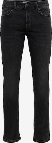 Only & Sons Slimfit Jeans 'Weft' in Zwart: voorkant